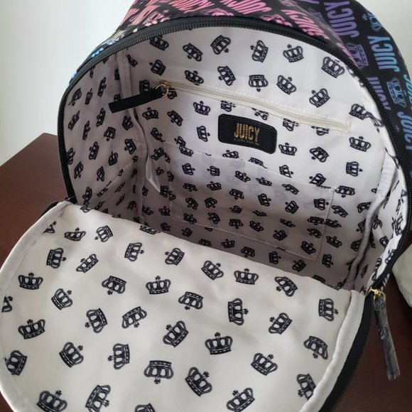Juicy By Juicy Couture Good Sport Backpack Black Multicolor NWT main image 7